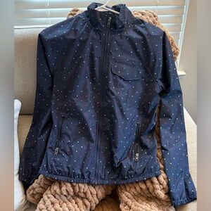 North Face polka dot rain jacket